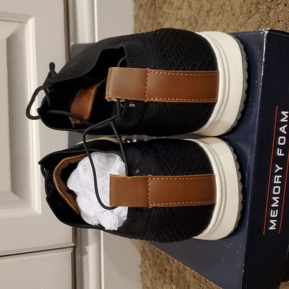 Mens IZOD Flyaway Knit Lace Up Oxford Casual Shoes Size 10 10.5 11 13 Black NWT - Picture 3 of 4